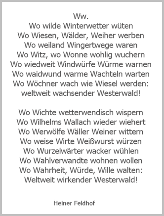 Gedicht Westerwald