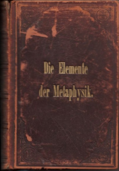 Die Elemente der Metaphysik Originalausgabe